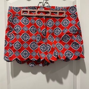 Crown & Ivy Red and Blue Patterned Shorts